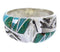 Turquoise Southwest Silver Ring Size 5-3/4 YS68262